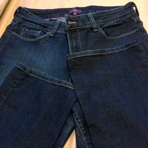 NYDJ Straight leg embellished pocket jeans